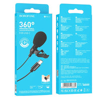 Thumbnail for BOROFONE BFK11 Elegant lavalier microphone with USB-C Connector - black