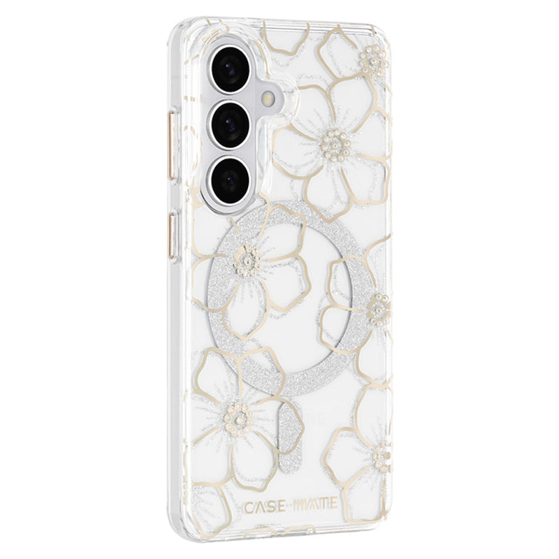 Case Mate Floral Gems Case with Magnet for Samsung Galaxy S26 - Gold