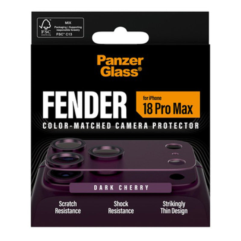 PanzerGlass Fender Camera Protector for iPhone 2026 6.9 Pro Max - Dark Cherry