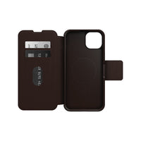 Thumbnail for Otterbox Strada Folio MagSafe Case for iPhone 15 Plus - Espresso