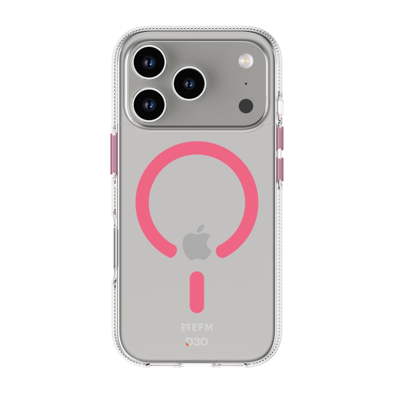 EFM Ibiza Glow In The Dark Case with D3O Zero for iPhone 17 Pro - Pink