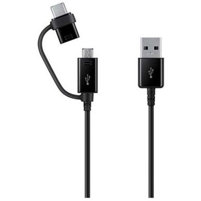 Samsung USB-C Dual Car Charger 30W 15W + 15W with Combo Cable - Black