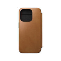 Thumbnail for Nomad Leather Folio Case for iPhone 15 Pro - English Tan