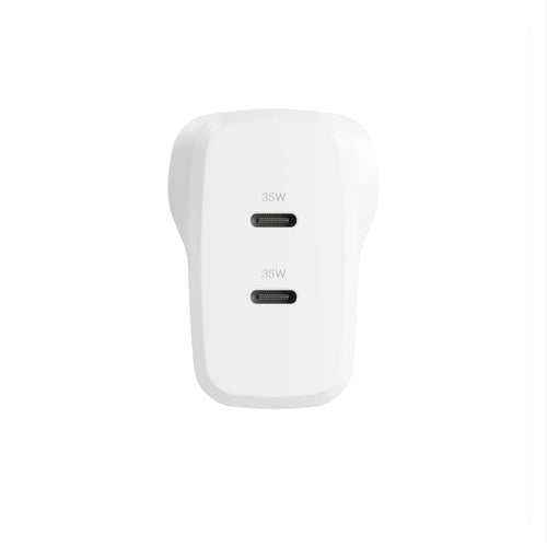 Cygnett PowerPlus 35W Dual Port USB-C Wall Charger - White