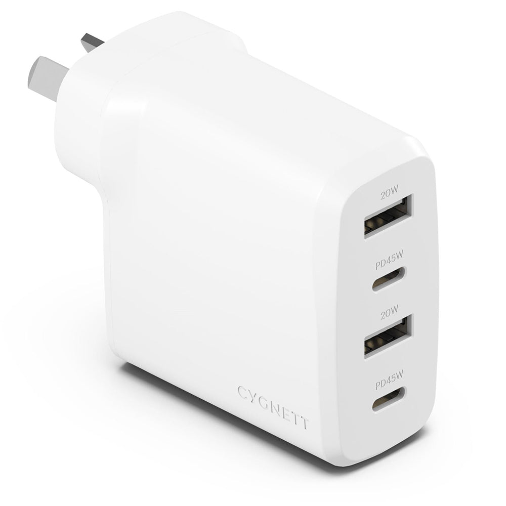 Cygnett Powerplus 45W Multiport Wall Charger - White