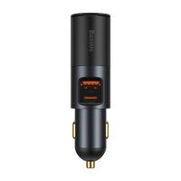 Thumbnail for Baseus 120W Car Charger USB-C USB PD3.0 Fast Charging Cigarette Lighter Adapter