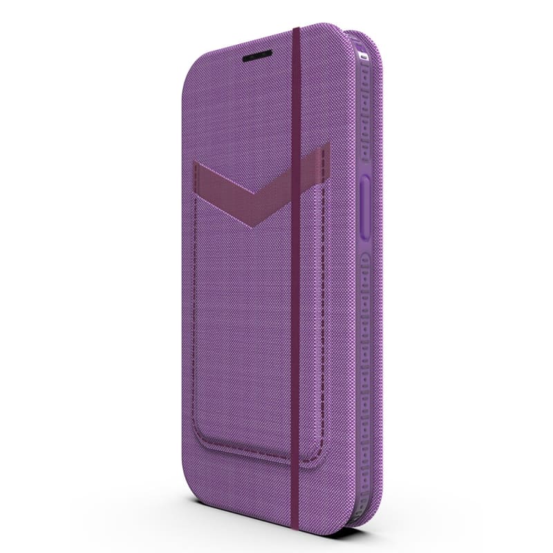 EFM Miami Leather Wallet Case Armour with D3O For iPhone 13 Pro Max (6.7") - Violet