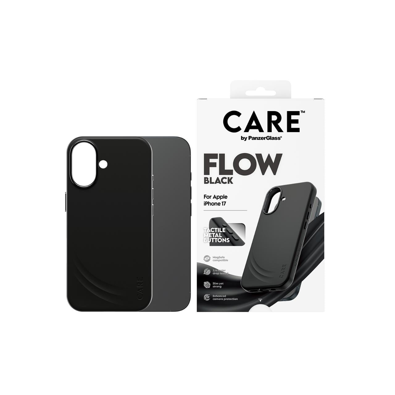 PanzerGlass CARE by Flow Magsafe Case for iPhone 17 - Black