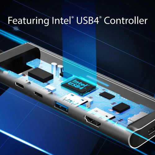 JCD401 USB4 Dual Display 4K Multi-Port Docking Hub - Featuring Intel USB4 Controller