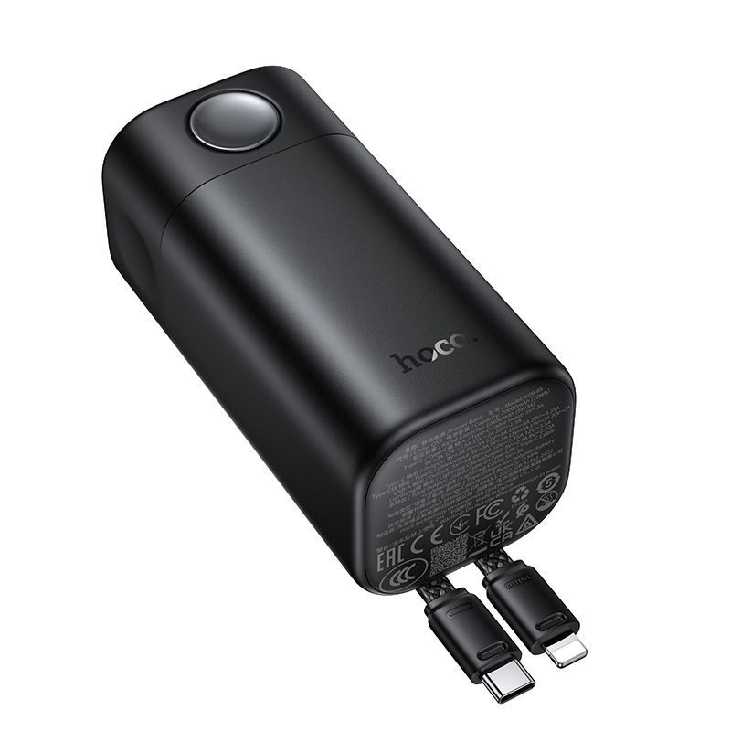 Hoco Q59 65W 20000mAh CCC 65W Laptop Phone Power bank with two cables - Black