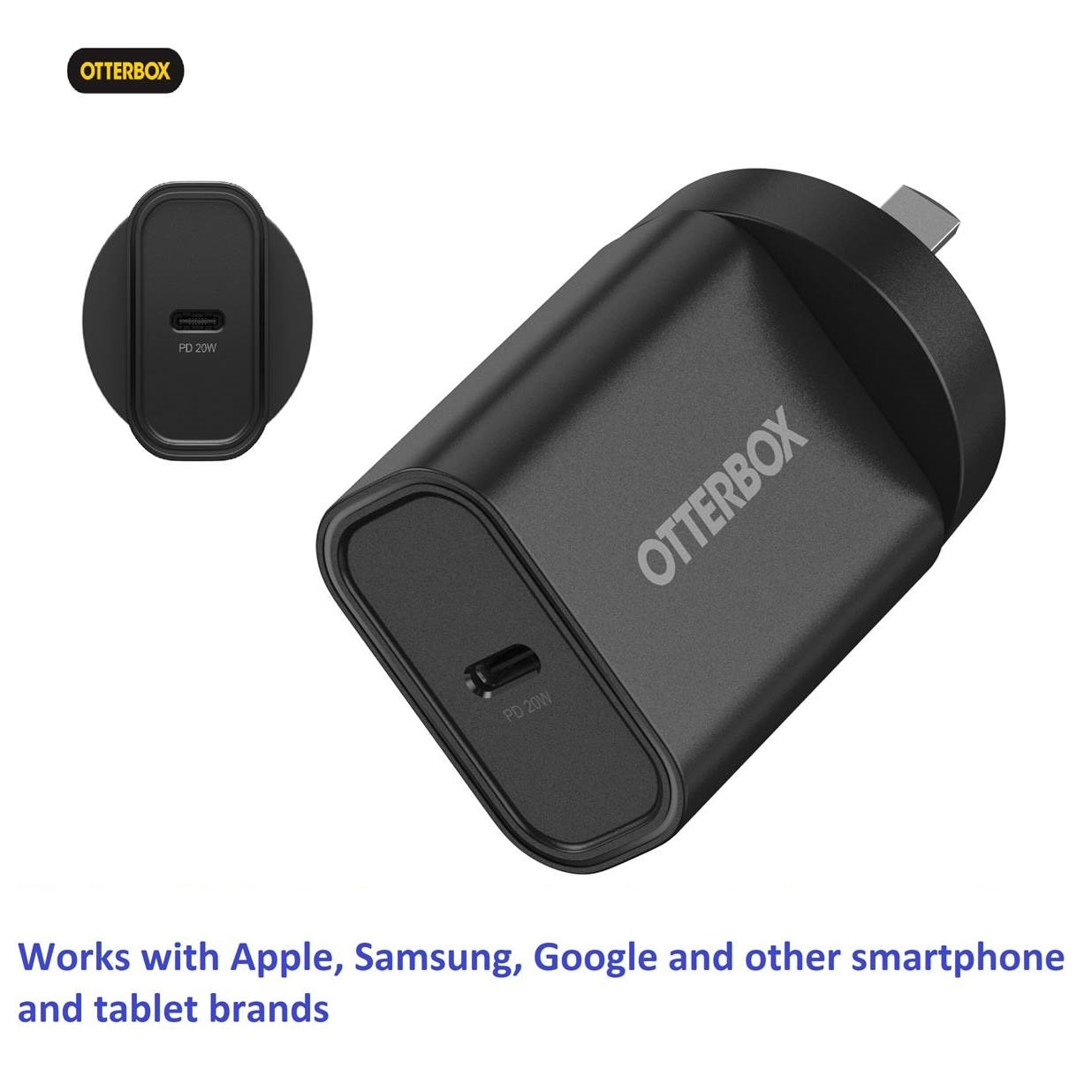 OtterBox 20W USB-C Type I PD Fast Wall Charger for Apple - Black