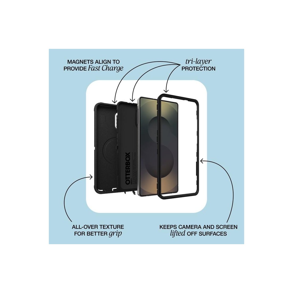 OtterBox Defender Pro Case with Magnets Suits for Samsung Galaxy S26 - Black