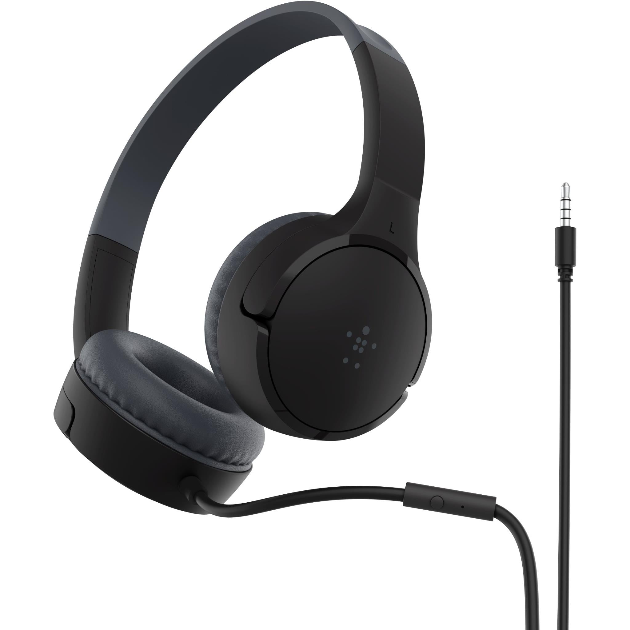 Belkin Soundform Mini Wired On-Ear Headphones for Kids - Black