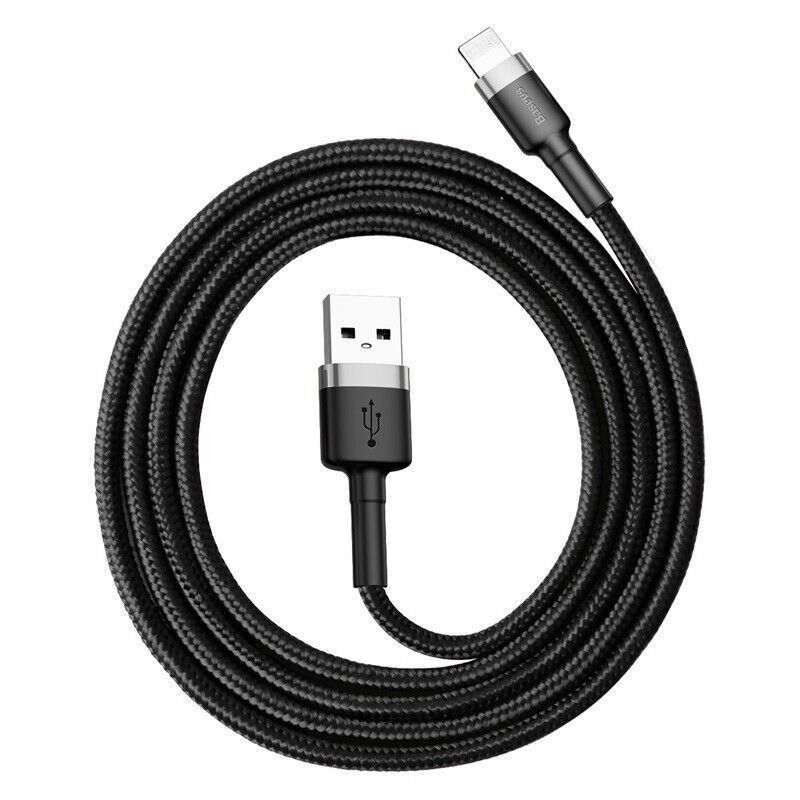 Baseus USB-A To Lightning Cafule Tough Cable 2 Meter - Gray