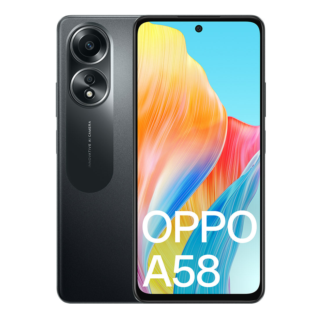 OPPO A58 (Dual Sim, 128GB/6GB, 6.72'') - Glowing Black