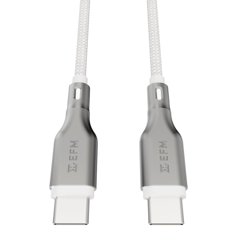 EFM USB-C to USB-C Essential Power Cable with Aramid Fibre Reinforcement 1M - White