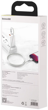 Thumbnail for Baseus High Density Braided  USB-C to Lightning 20W Fast Charging Cable Cord 2M - White