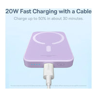Thumbnail for Baseus Magnetic Mini Air 6000mAh 20W Power Bank - Purple
