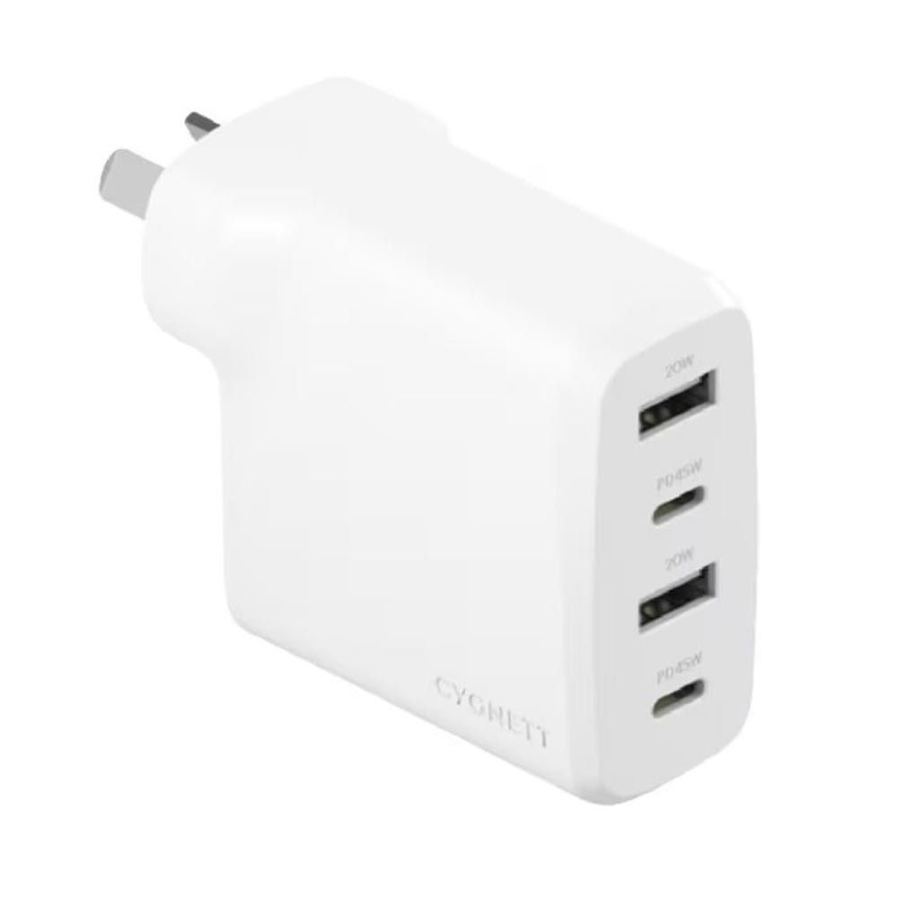 Cygnett PowerPlus 45W Multi-Port AC Charger - White