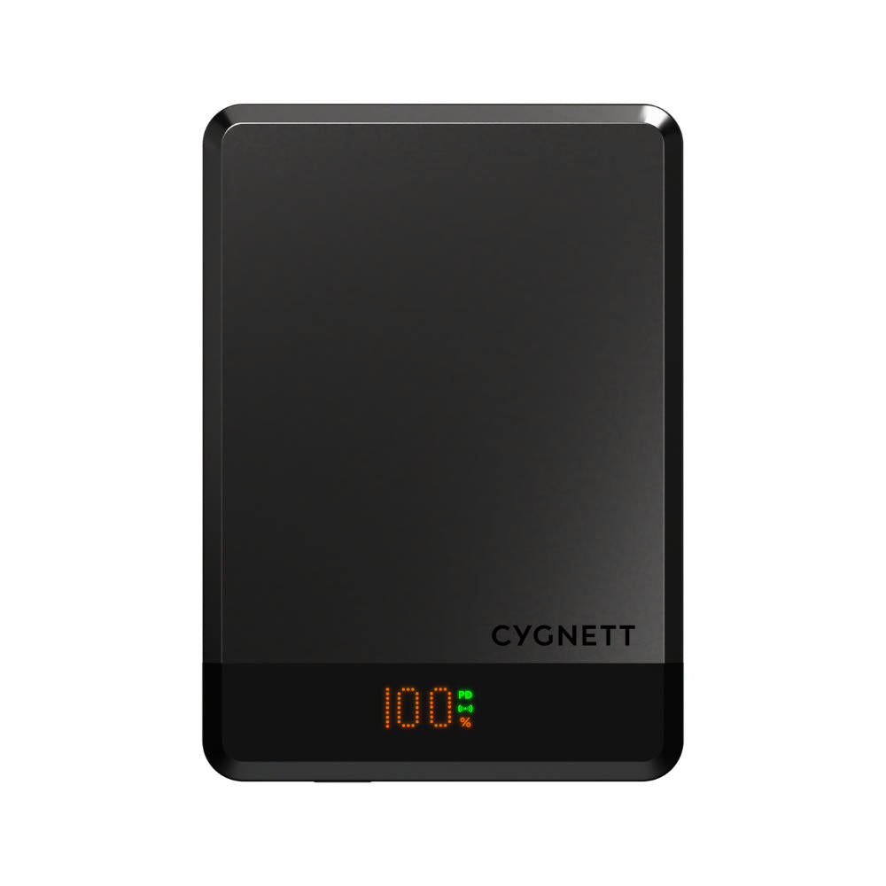 Cygnett Magslim 10000mAh Magnetic Wireless Power Bank - Black