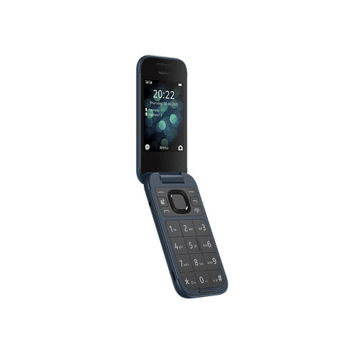 Nokia 2660 Flip (Dual Sim, 2.8", 32GB, 4G) Cradle Bundle - Blue