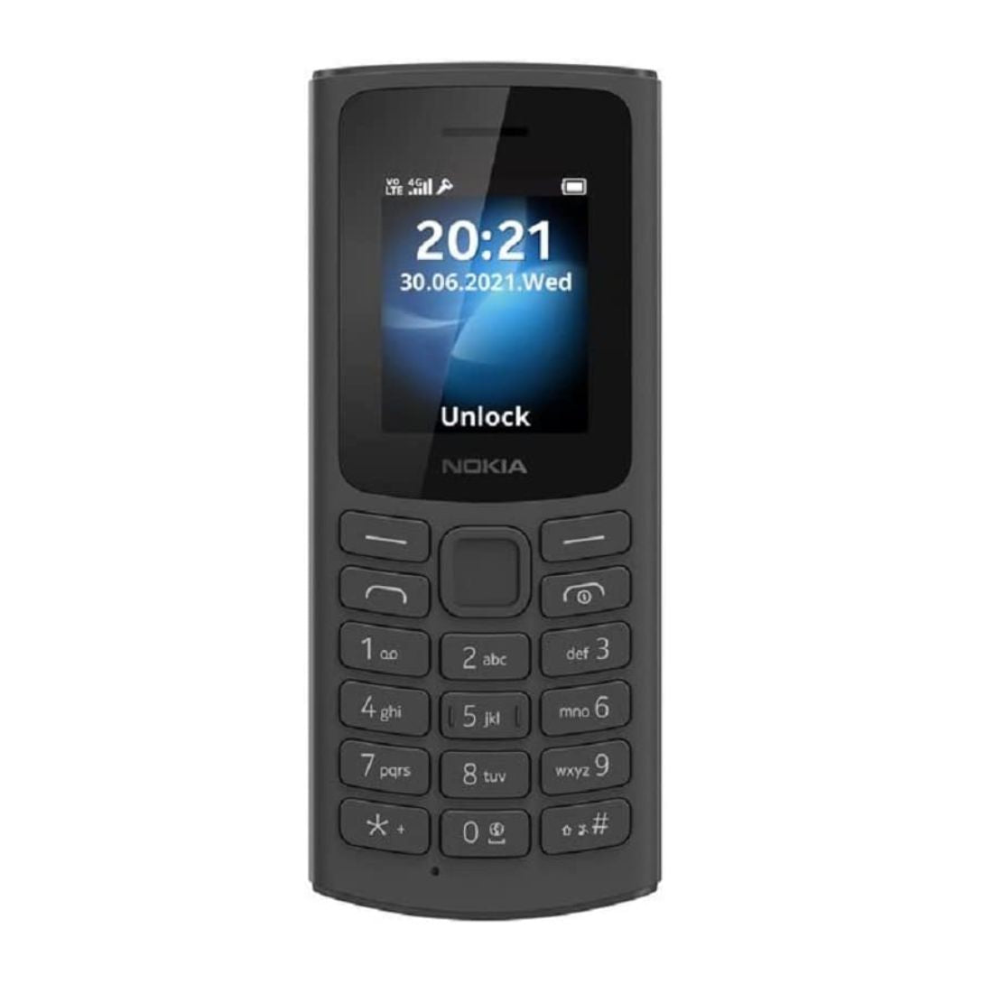 Nokia 105 4G 2023 Dual Sim, 1.8'', 32GB, Feature Phone - Charcoal