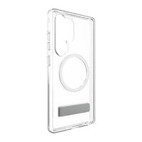Thumbnail for ZAGG Crystal Palace Snap MagSafe Compatible Case with Kickstand for Samsung S25 Ultra - Clear