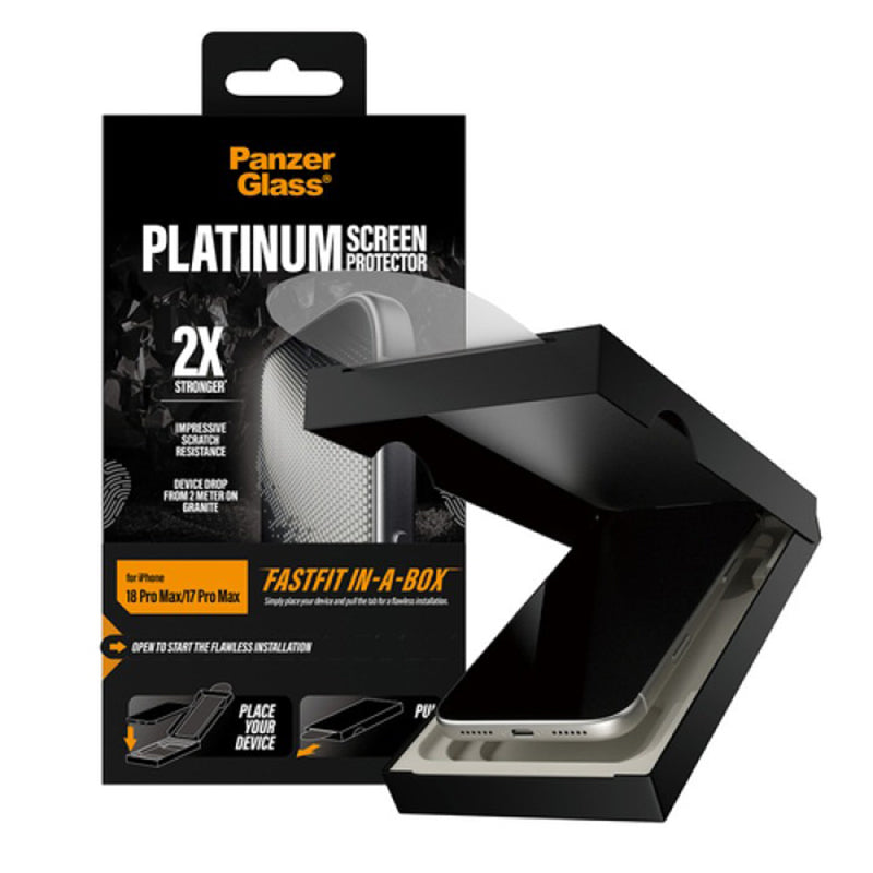 PanzerGlass Platinum Screen Protector for New iPhone 2026 6.9 Pro Max, 17 Pro Max - Clear