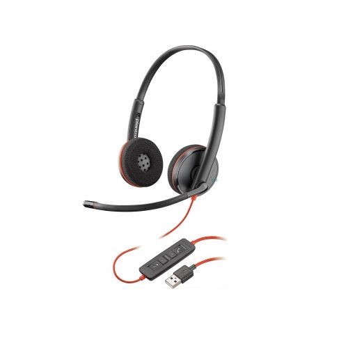 Plantronics/Poly Blackwire 5220  Headset Standard USB-C + 3.5mm corded Binaural Noise canceling Dyna