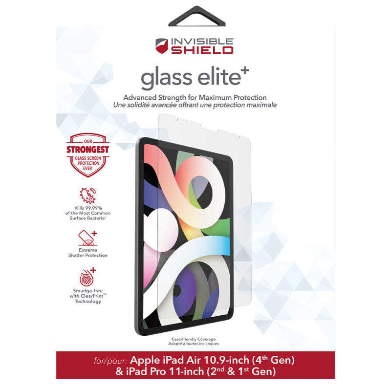 InvisibleShield Elite Plus Glass Screen Protector  For iPad 10.9/11 Pro - Clear