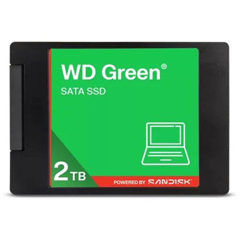 Western Digital WD 2TB 2.5" SSD SATA 545R/430W MB/s 80TBW 3D NAND 7mm - Green (3 Years Warranty)