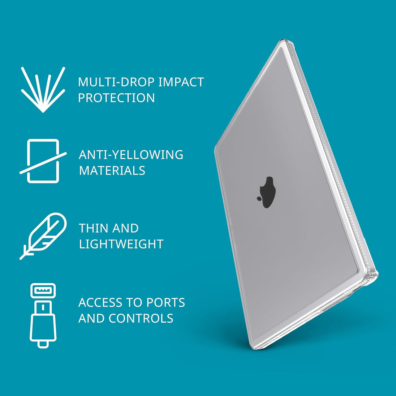 Tech21 EvoClear Hardshell Case for MacBook Pro 14" (2021) - Clear