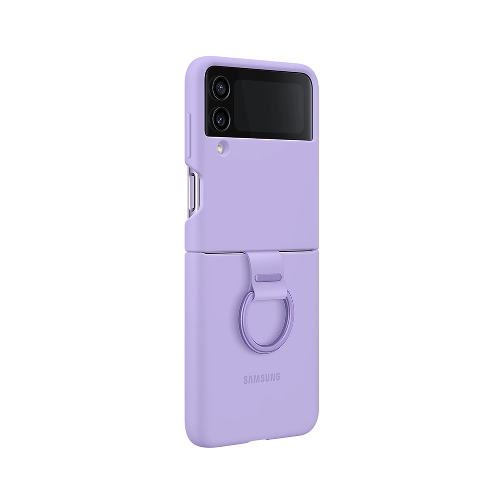 Samsung Galaxy Z Flip4 Silicone Cover with Ring - Lavender