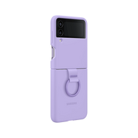 Thumbnail for Samsung Galaxy Z Flip4 Silicone Cover with Ring - Lavender