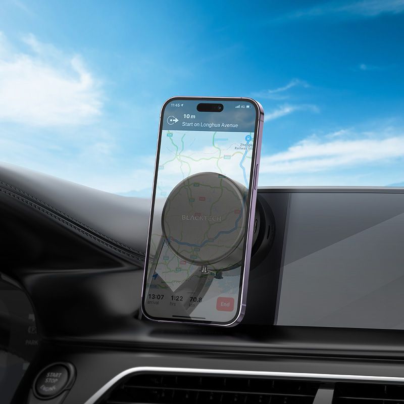 Blacktech Multipurpose Magnetic Aluminum Holder - Black (MagSafe Compatible)
