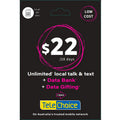 Telechoice $22 Prepaid SIM Plan - 15GB/ 28 Days