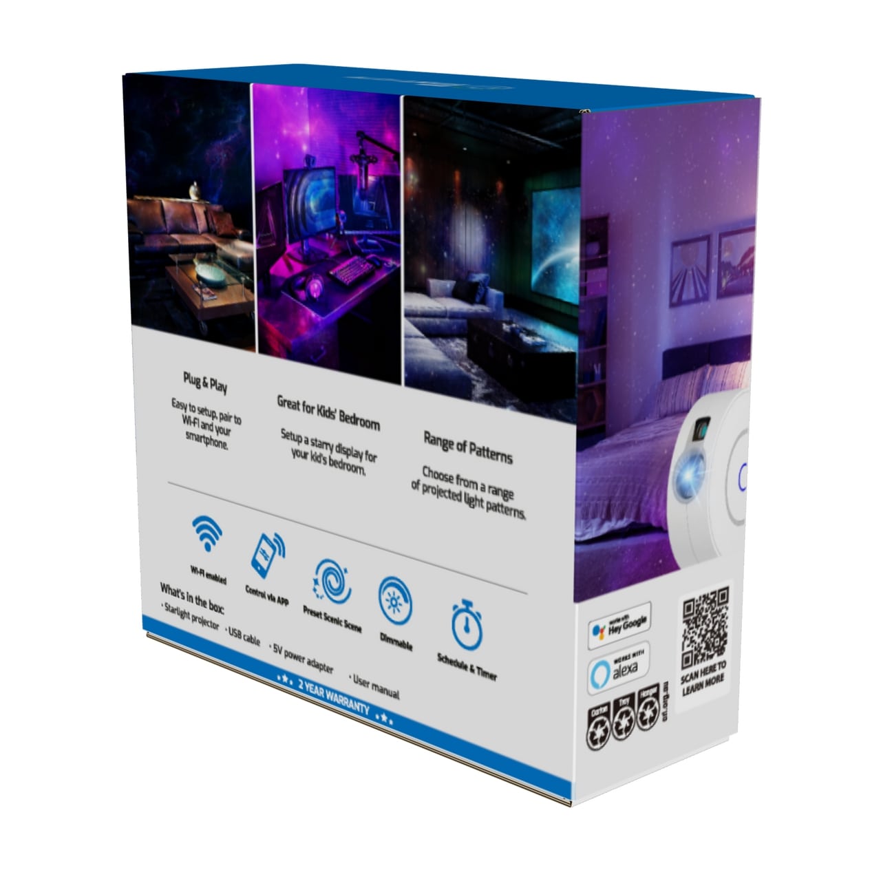 Laser SmartHome Starlight Projector with Wi-Fi and App Control