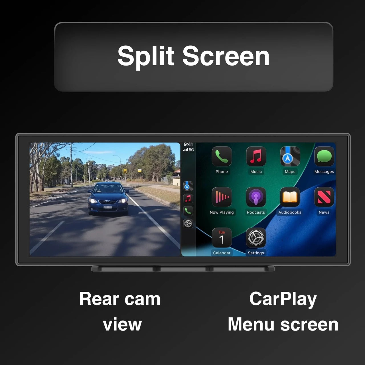 Laser 12-inch CarPlay Android Auto Dual Camera