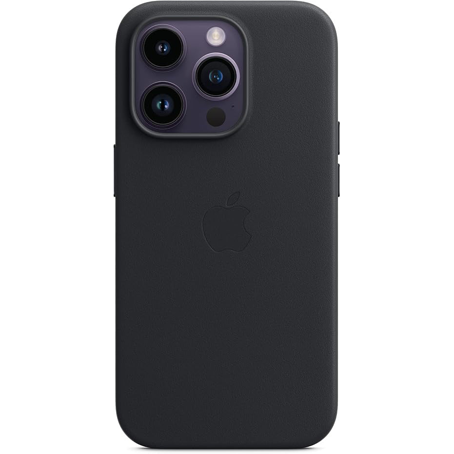 Apple iPhone 14 Pro Leather Case with MagSafe - Black/Midnight