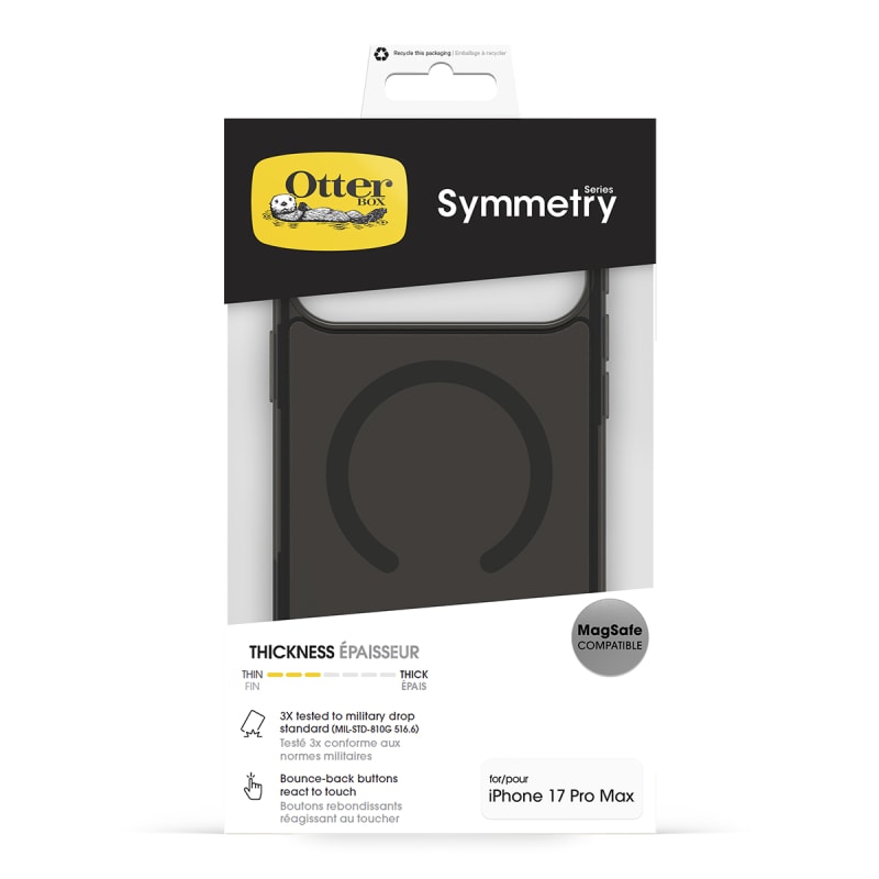 OtterBox Symmetry MagSafe Case with Cam Control for iPhone 17 Pro Max- Black