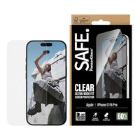 PanzerGlass SAFE UltraWide Fit Screen Protector for iPhone 17/16 Pro - Clear