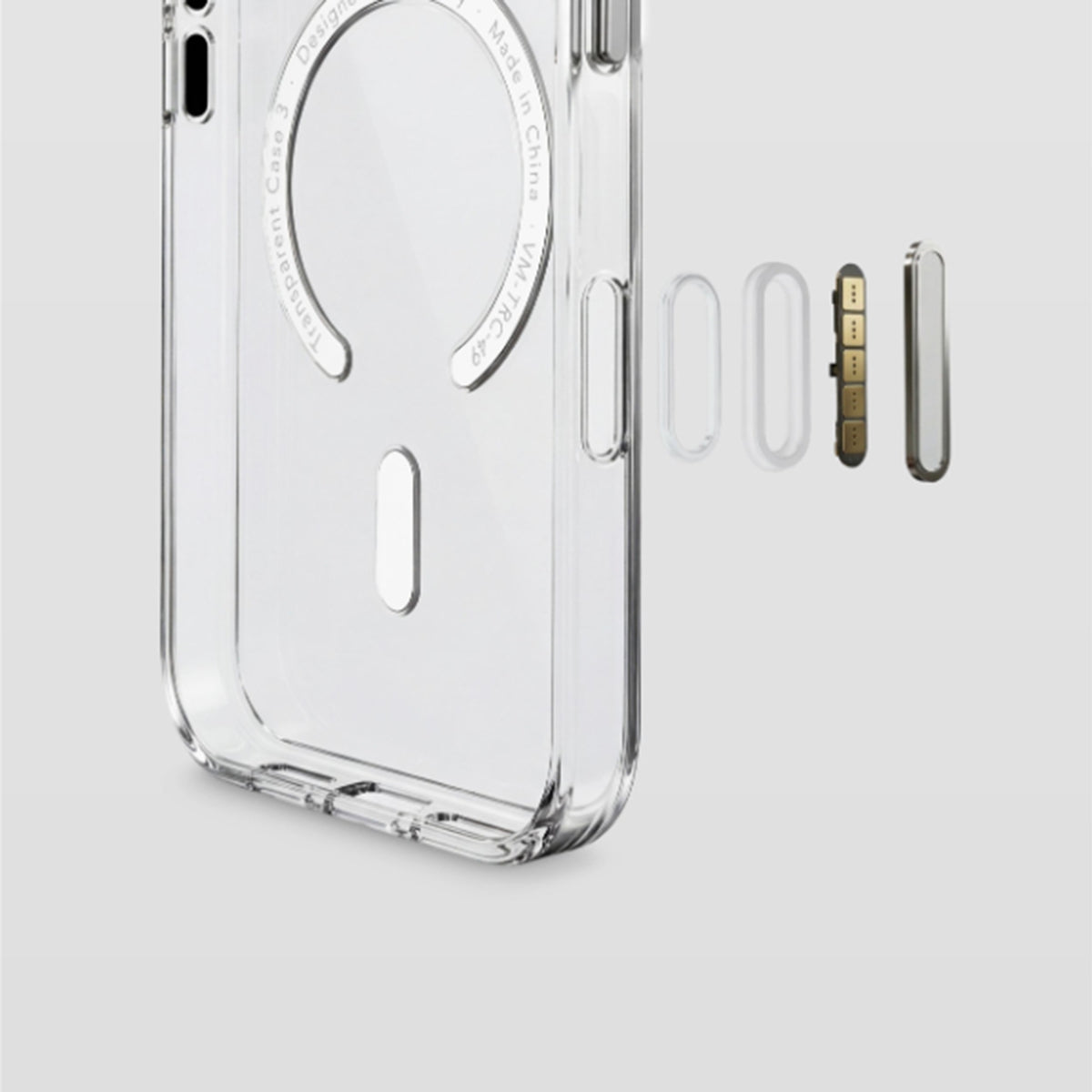 Vonmahlen Transparent Case 3 + Kickstand for iPhone 18 Pro Max - Clear
