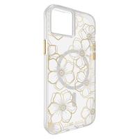 Thumbnail for Case-Mate Floral Gems MagSafe Case For iPhone 15 Plus - Gold