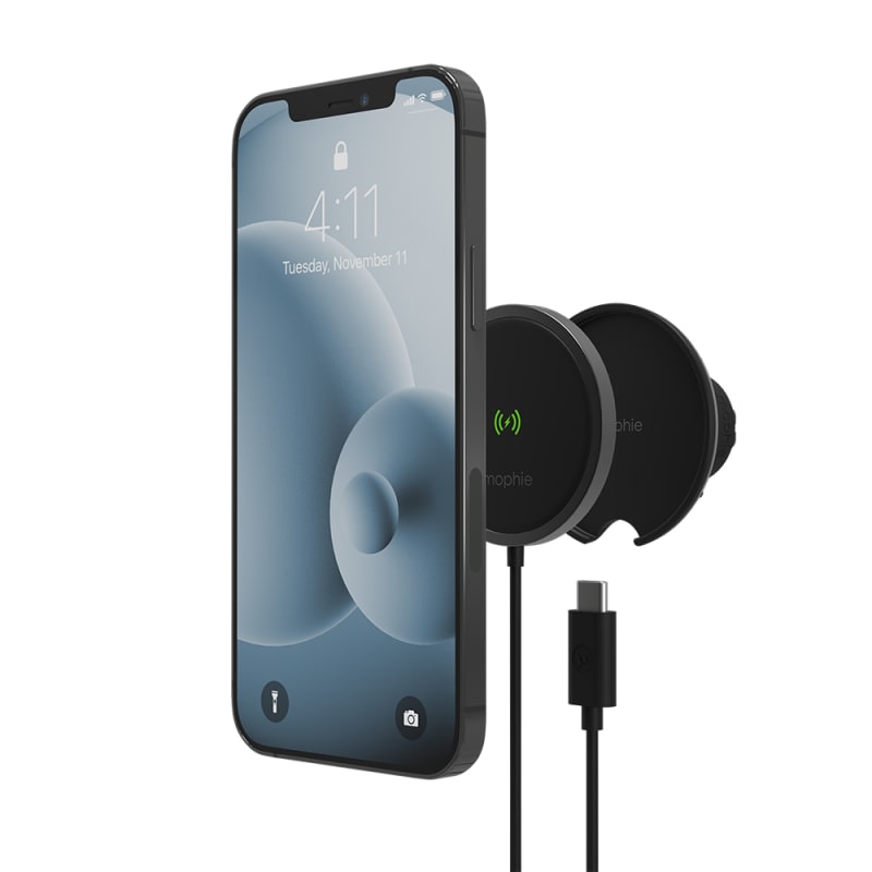 Mophie Snap+ Wireless Vent Mount-15W MagSafe Compatible - Black