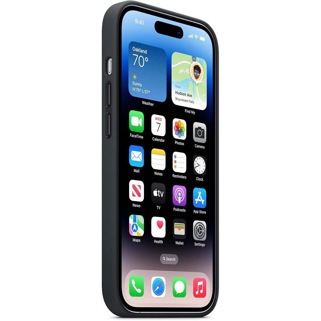 Apple iPhone 14 Pro Leather Case with MagSafe - Black/Midnight