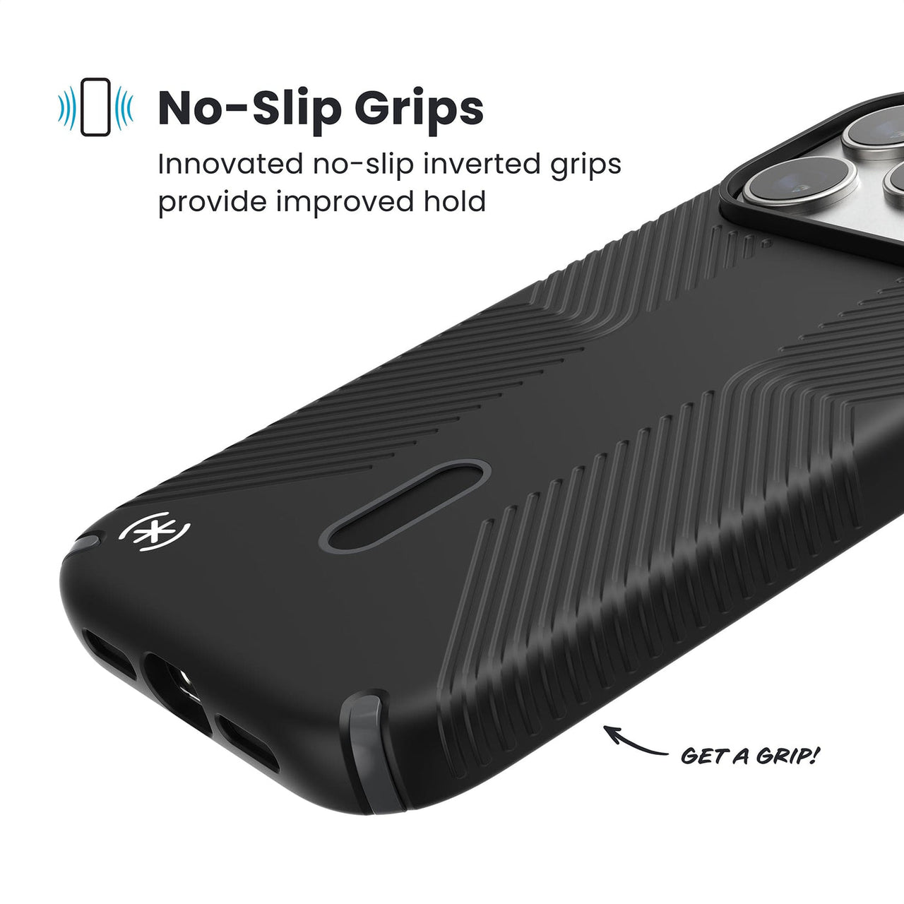Speck Presidio2 Grip for iPhone 17 Pro Max - Black/Grey