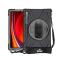 Samsung (Strike) Rugged Case with Hand Strap and Lanyard for Galaxy Tab S10 Lite/S10 FE/S9 FE/S9/S8/S7 - Black