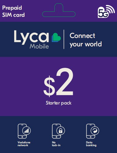 LycaMobile Prepaid SIM Card $2