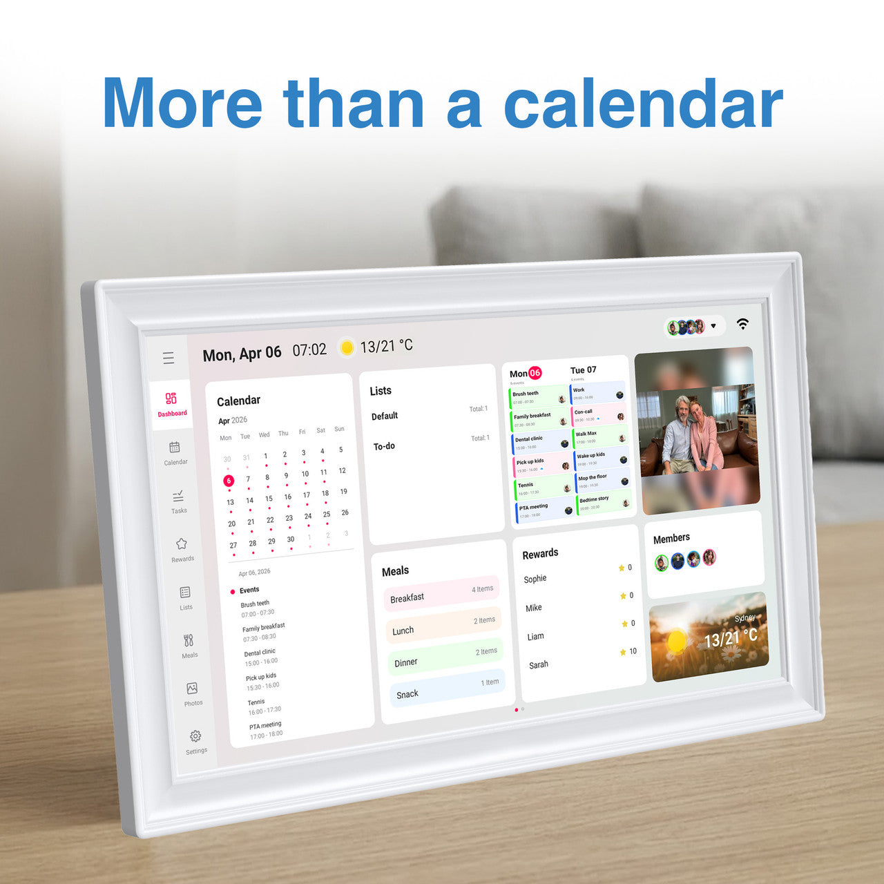 Laser Digital Calendar 15.6 Inch Touch Screen - White - NO Subscribtion Fee