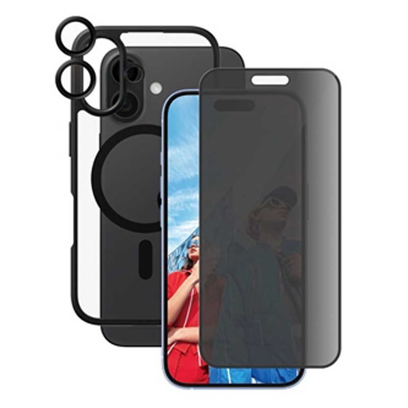 PanzerGlass CARE Flgship 3-in-1 Prvcy Bundle for iPhone 16 - Clear